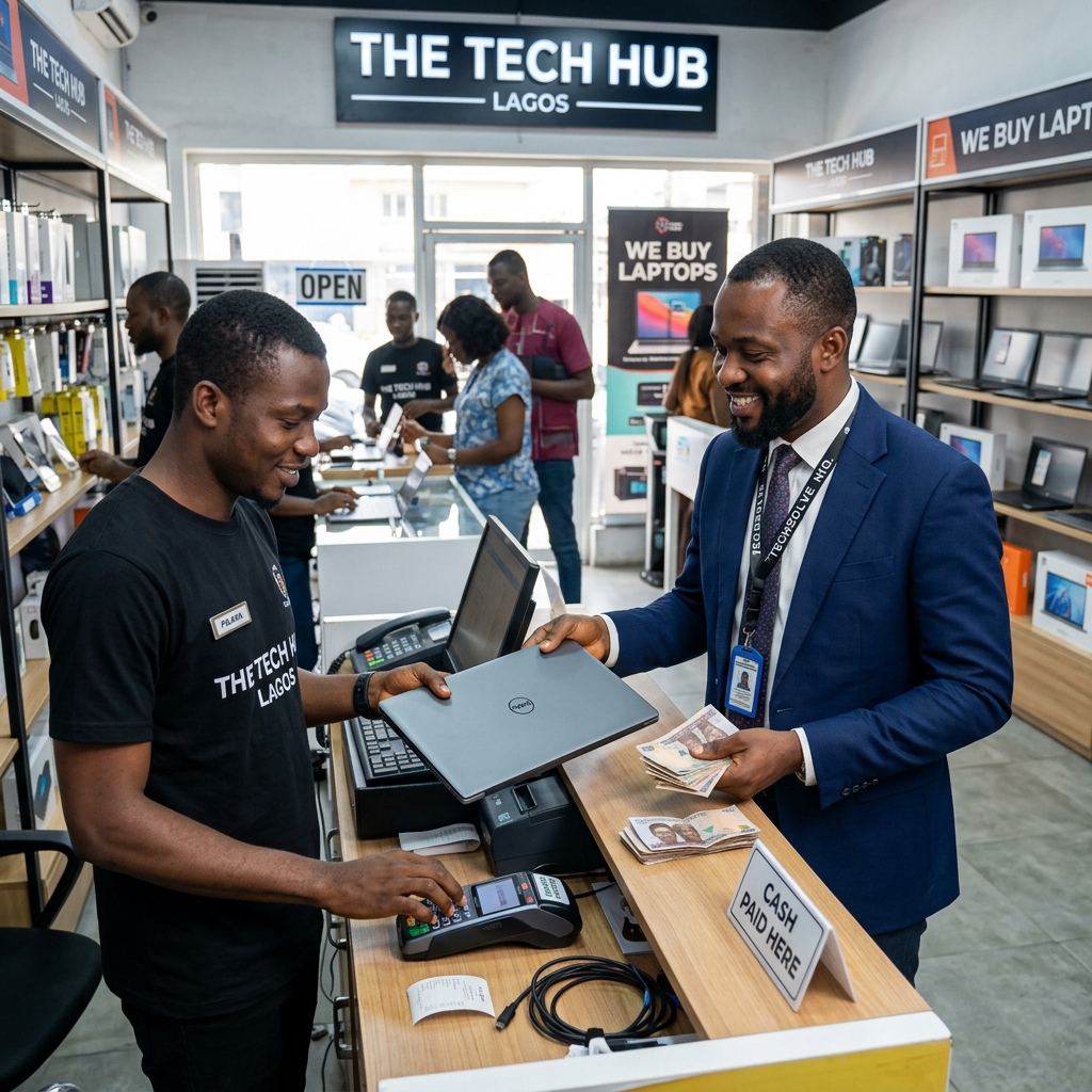 Selling a used laptop for instant cash in Lagos
